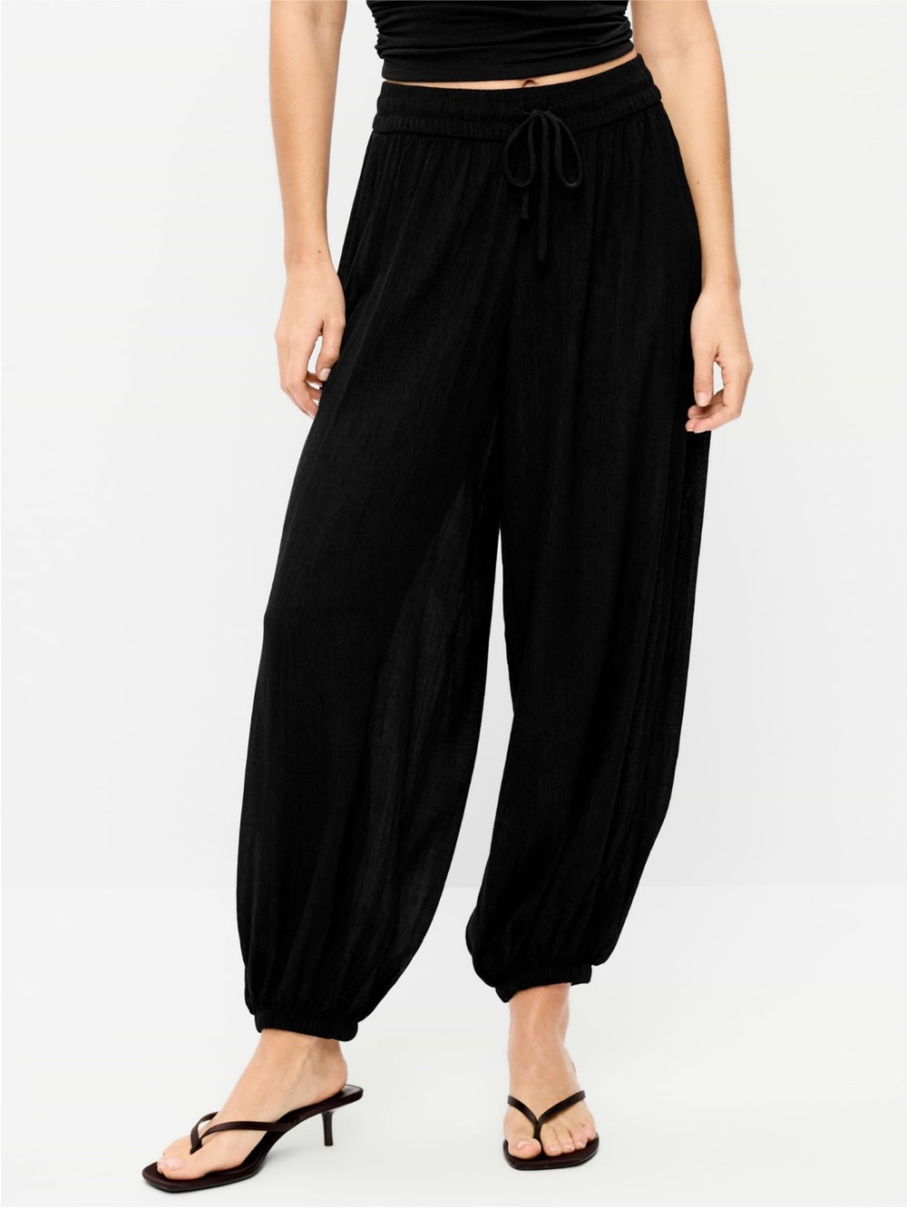 NWT- Old Navy - LP. sheer crinkle harem balloon pant
